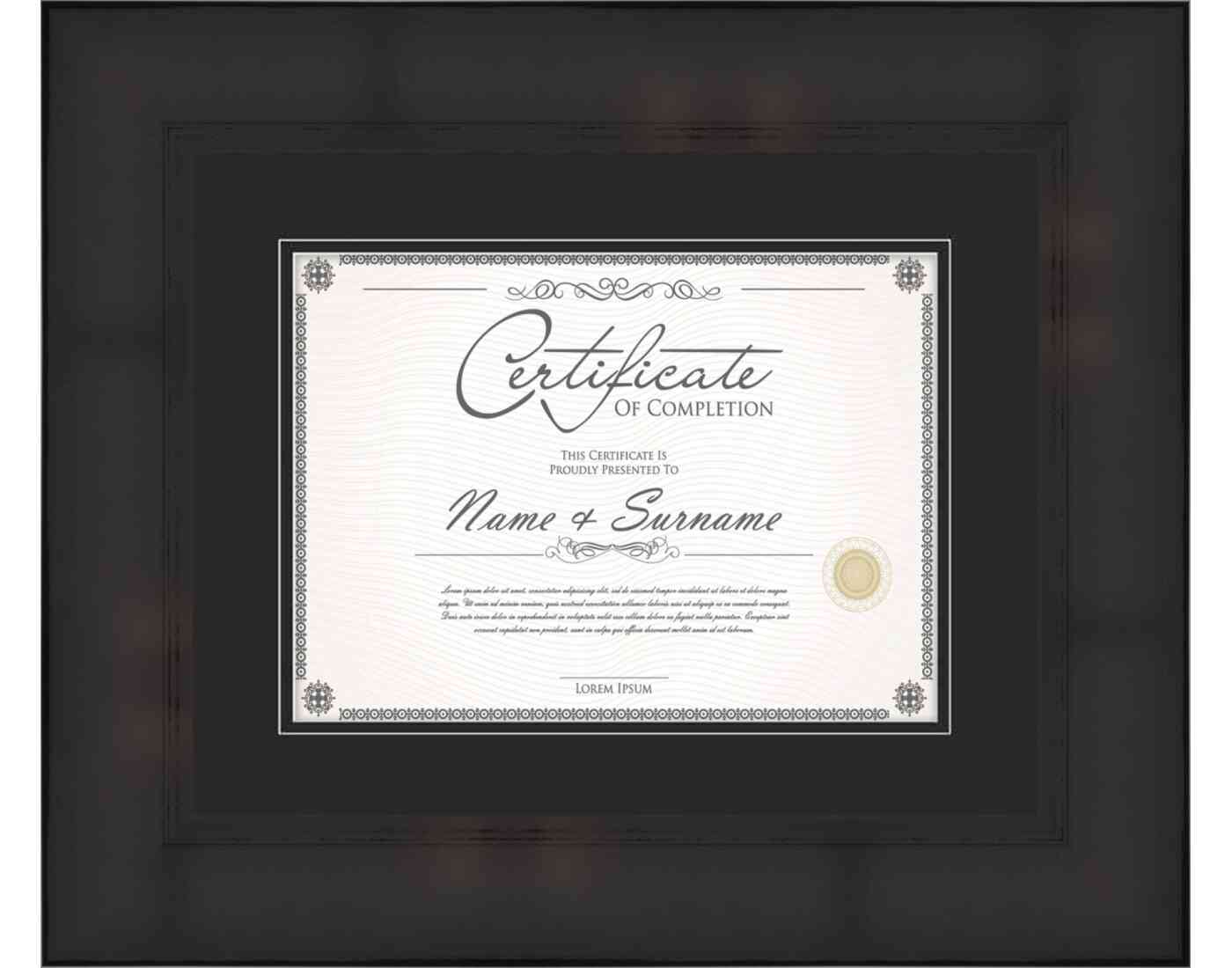 Black Frame for Certificates & Diplomas