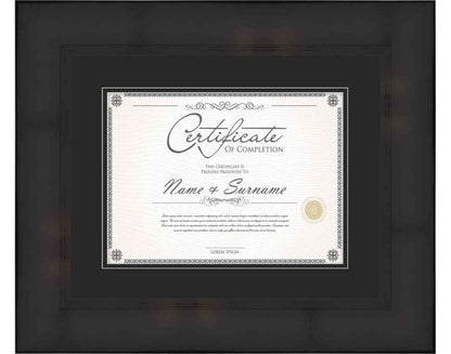 Black Frame for Certificates & Diplomas