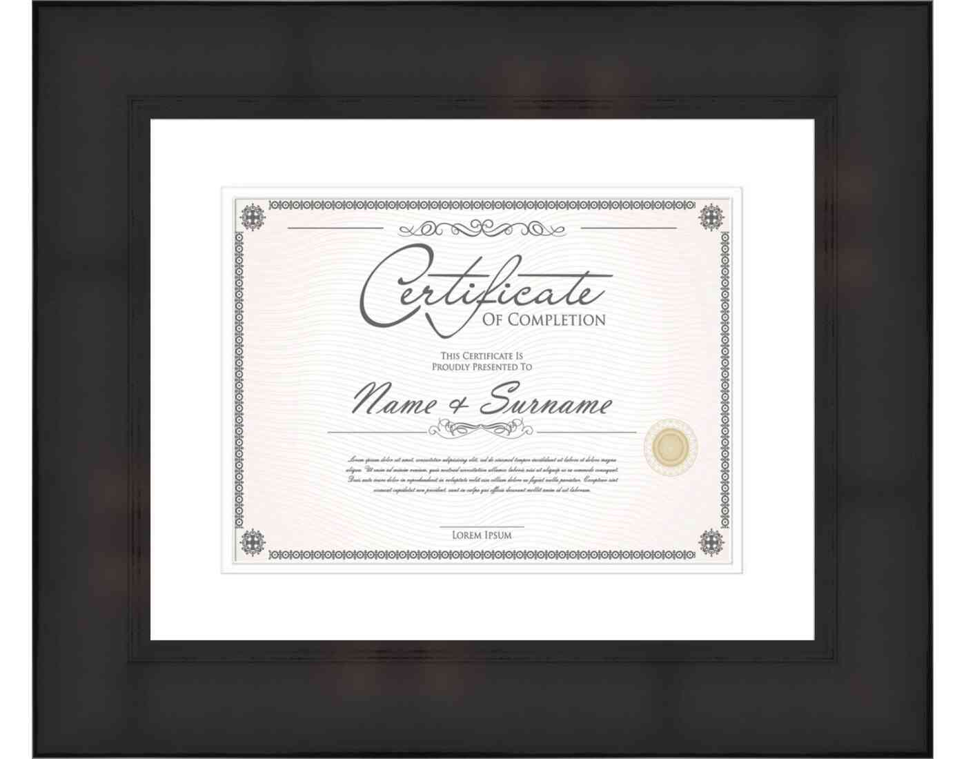 Black Frame for Certificates & Diplomas