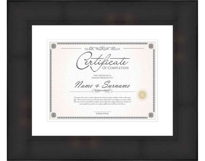Black Frame for Certificates & Diplomas