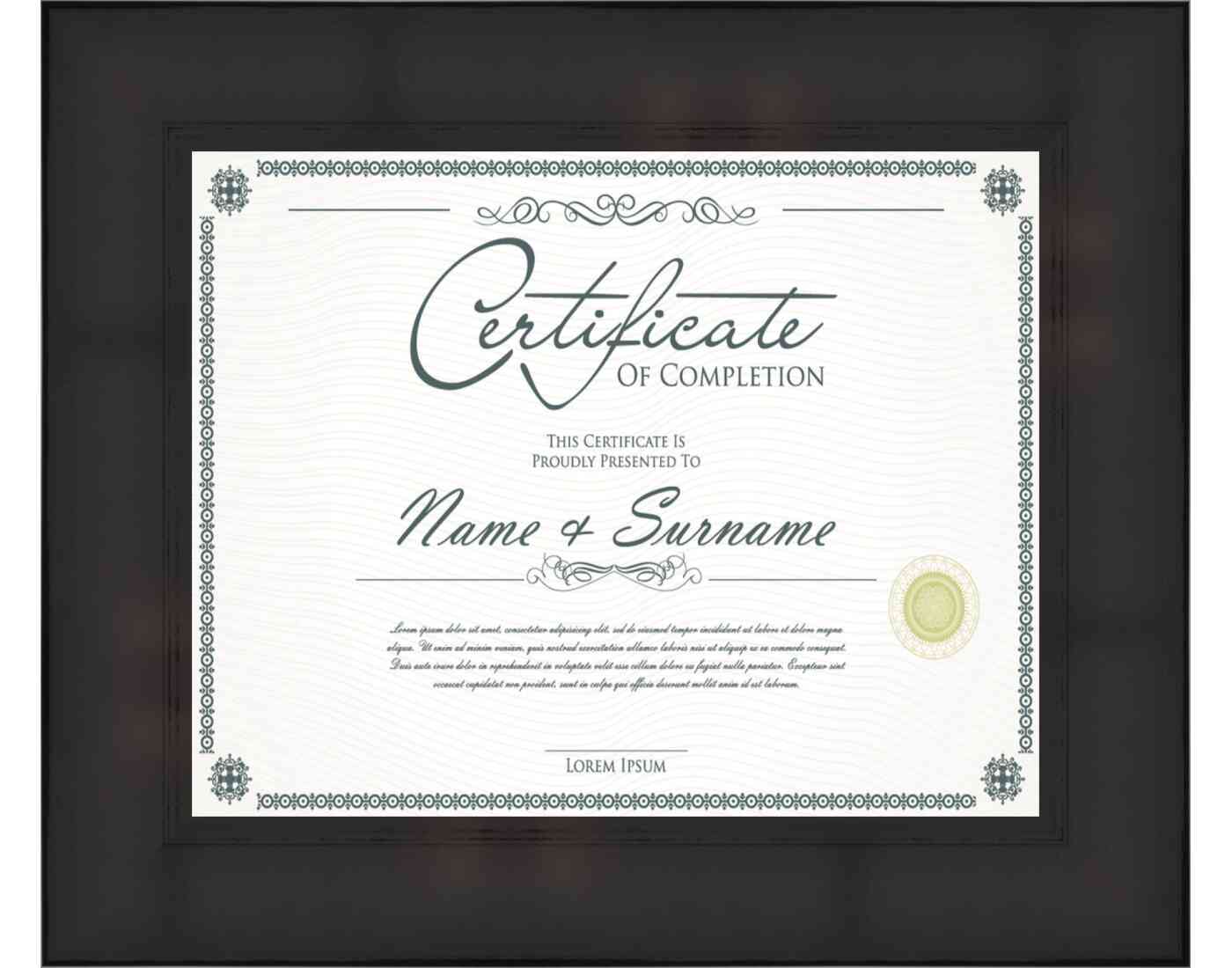 Black Frame for Certificates & Diplomas