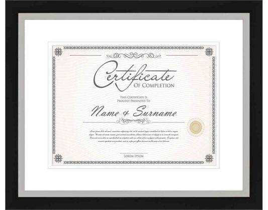 Silver Frame for Certificates & Diplomas
