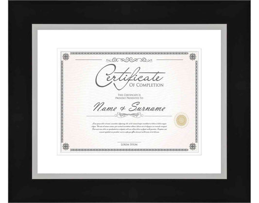 Silver Frame for Certificates & Diplomas