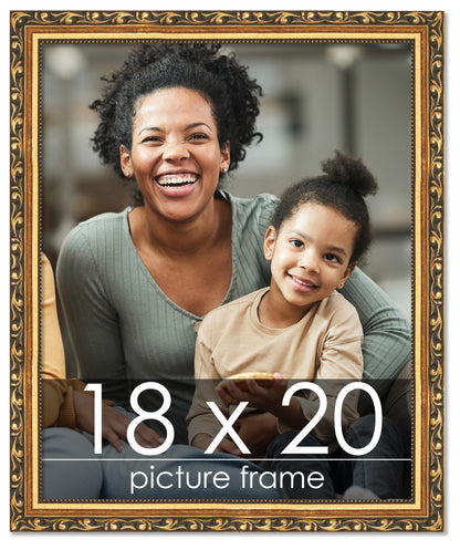 Traditional Gold Wood Picture Frame