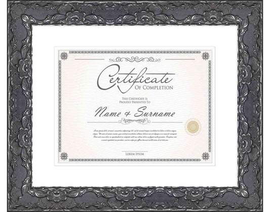 Pewter Frame for Certificates & Diplomas