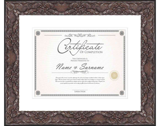 Antique Silver Frame for Certificates & Diplomas