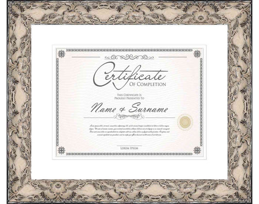 Pewter Frame for Certificates & Diplomas