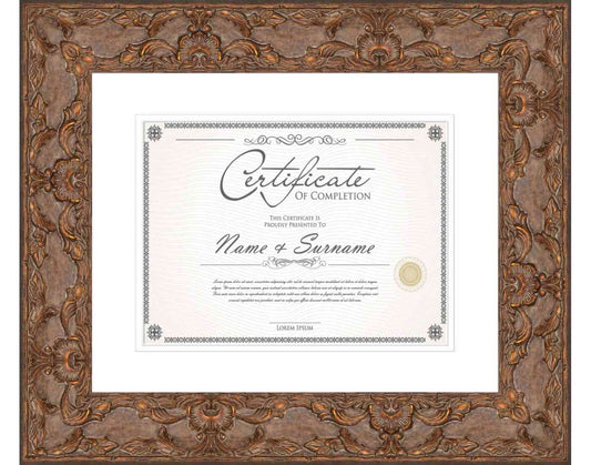 Antique Gold Frame for Certificates & Diplomas