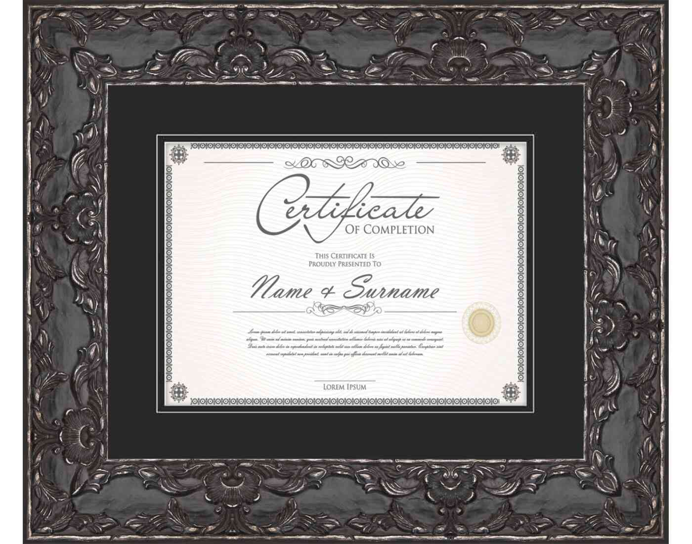 Pewter Frame for Certificates & Diplomas