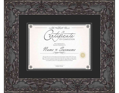Pewter Frame for Certificates & Diplomas