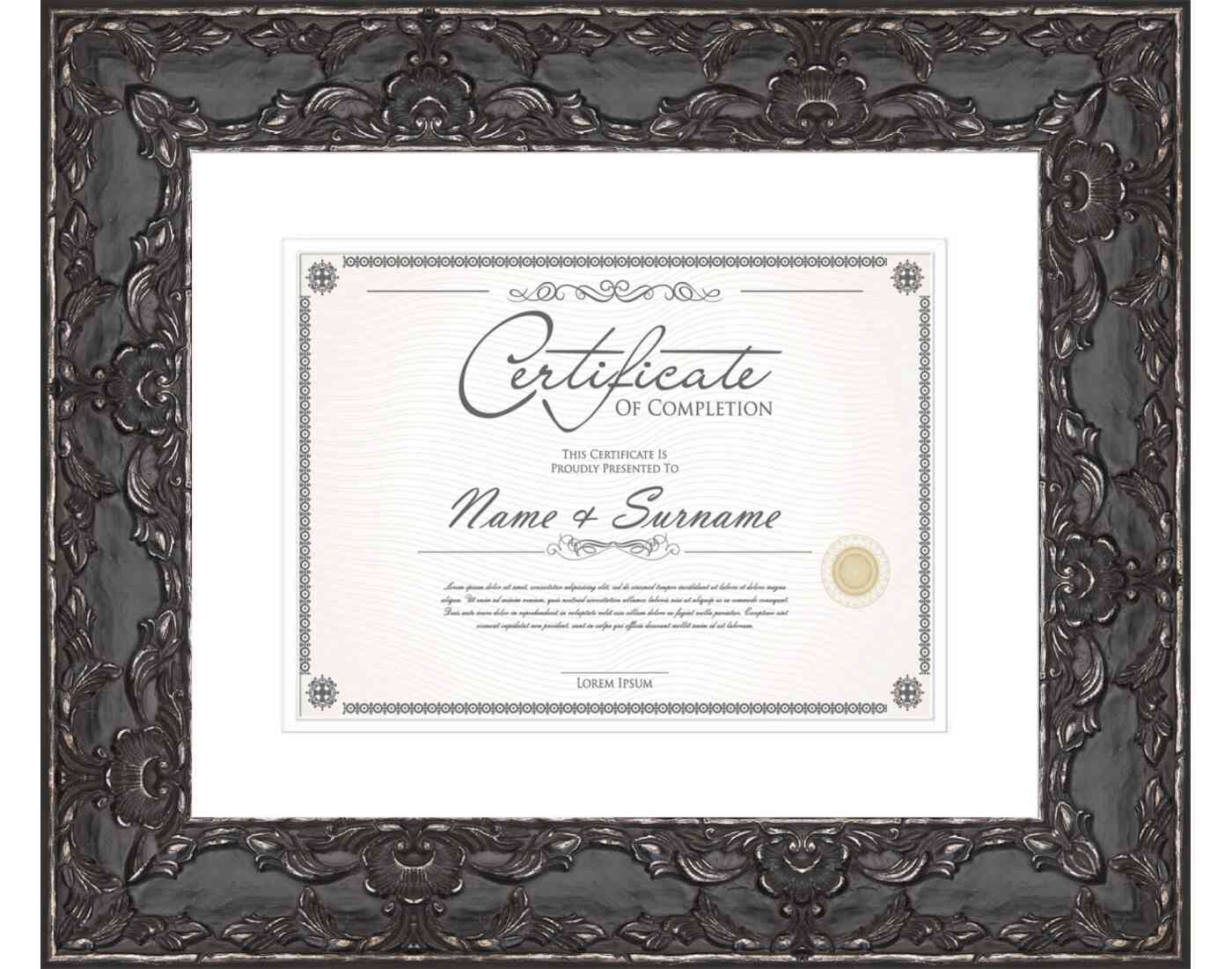 Pewter Frame for Certificates & Diplomas