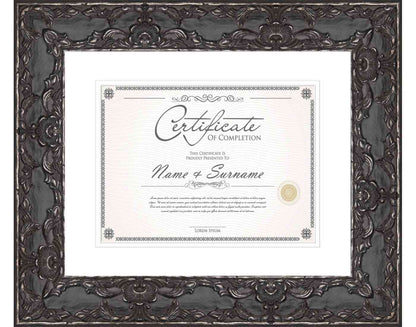 Pewter Frame for Certificates & Diplomas
