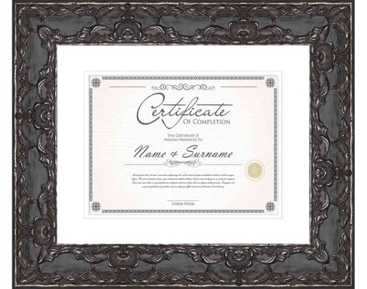 Pewter Frame for Certificates & Diplomas