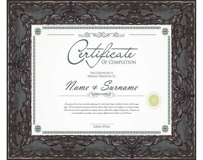 Pewter Frame for Certificates & Diplomas