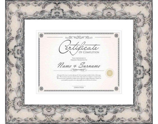 Pewter Frame for Certificates & Diplomas
