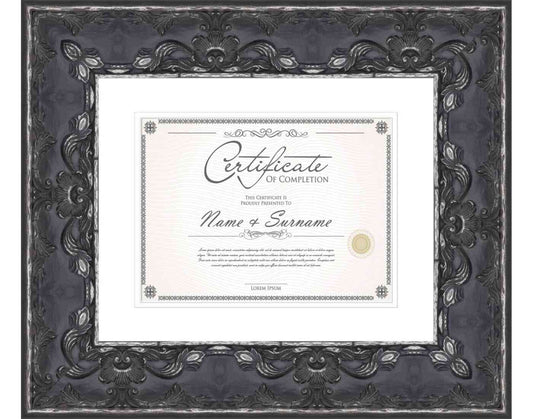Pewter Frame for Certificates & Diplomas