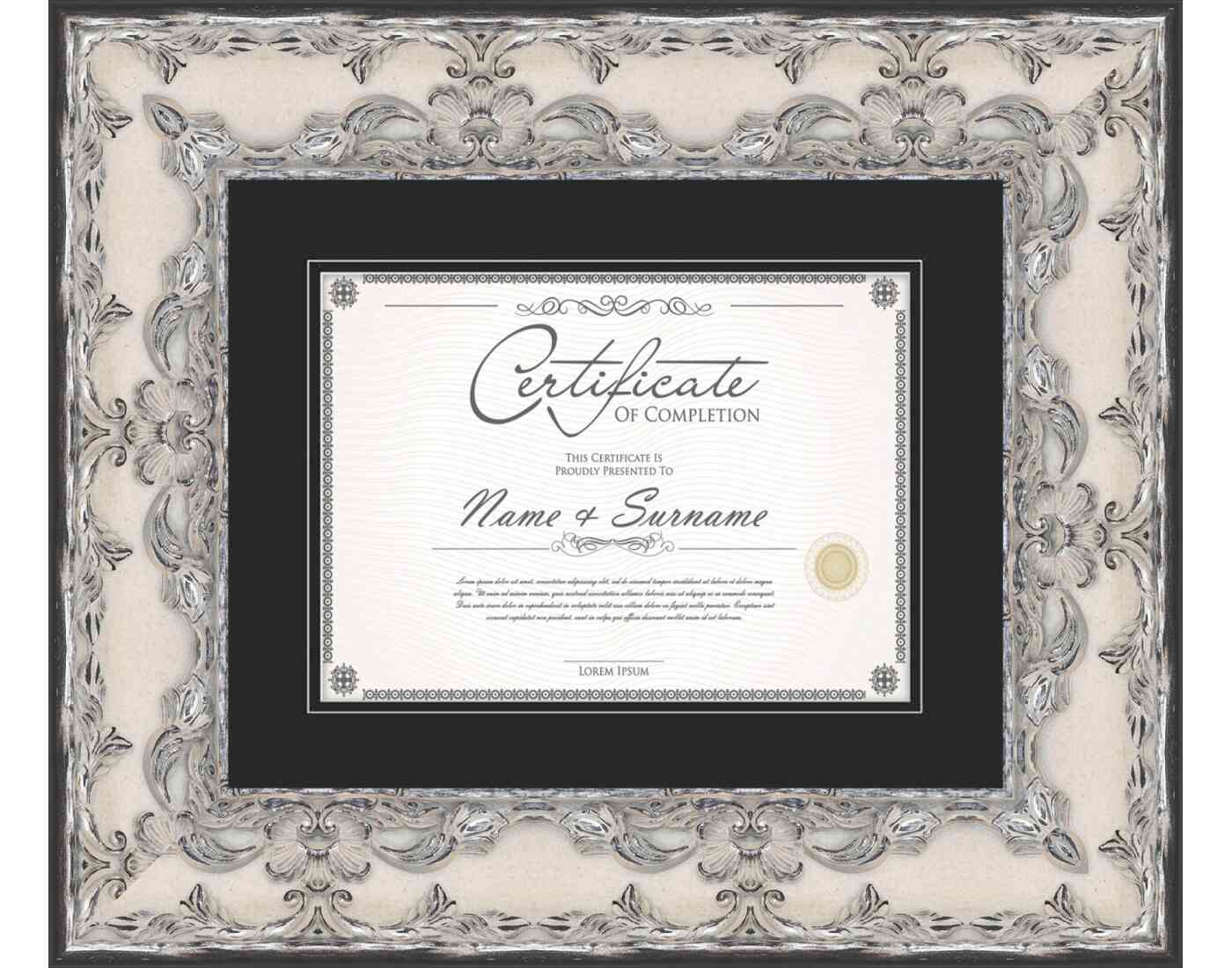 Pewter Frame for Certificates & Diplomas
