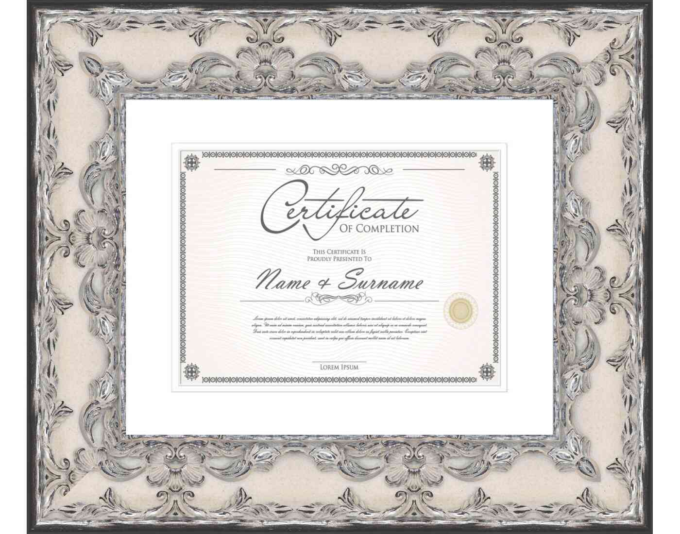 Pewter Frame for Certificates & Diplomas