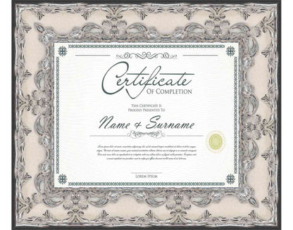 Pewter Frame for Certificates & Diplomas
