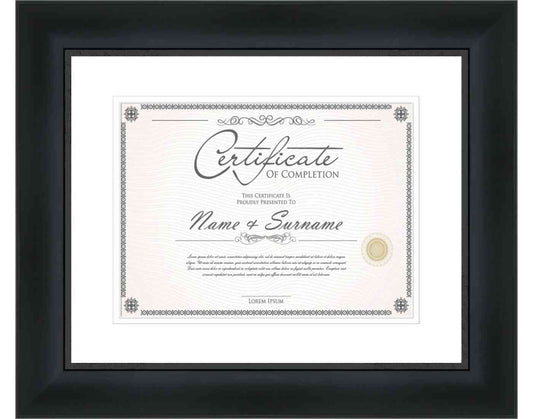 Black Frame for Certificates & Diplomas