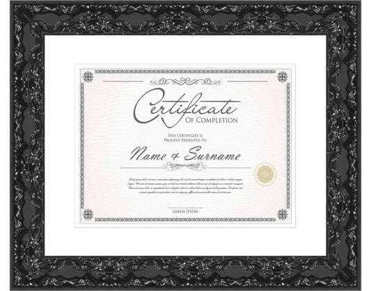 Black Frame for Certificates & Diplomas
