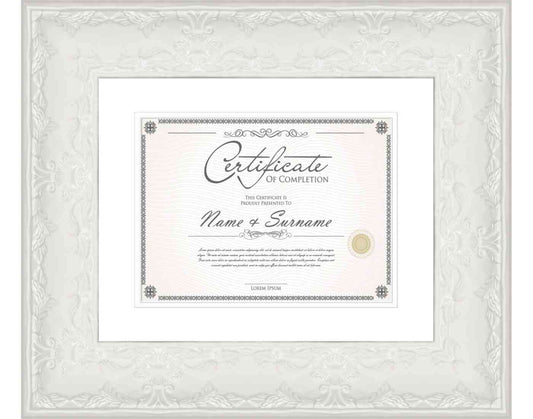 White Frame for Certificates & Diplomas