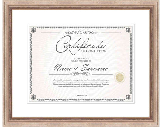 Antique Silver Frame for Certificates & Diplomas