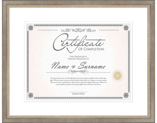 Silver Frame for Certificates & Diplomas
