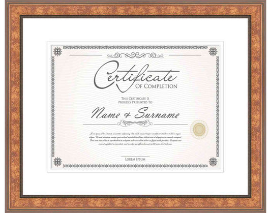 Antique Gold Frame for Certificates & Diplomas