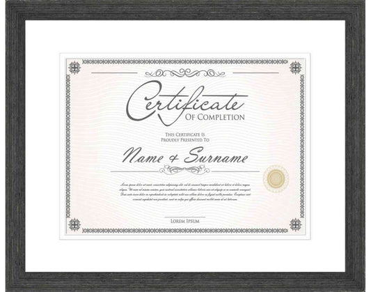 Black Frame for Certificates & Diplomas