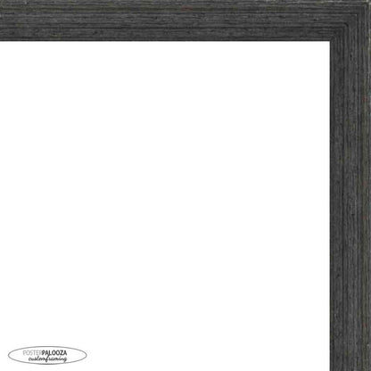 Distressed Black Shadow Box Frame With Royal Blue Acid-Free Suede Backing