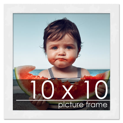 Contemporary White Wood Picture Frame