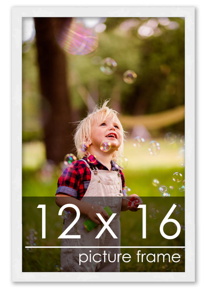 Contemporary White Wood Picture Frame