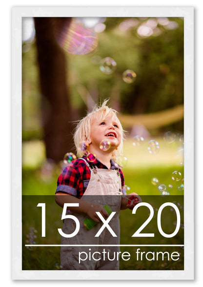 Contemporary White Wood Picture Frame