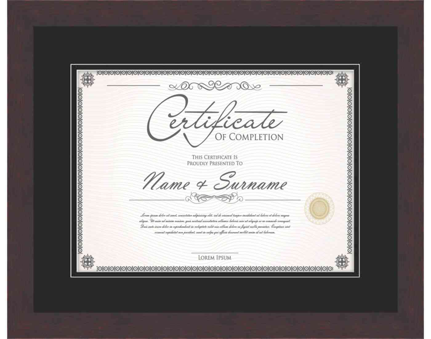 Walnut Frame for Certificates & Diplomas