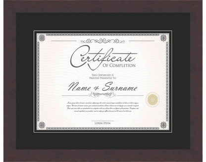 Walnut Frame for Certificates & Diplomas