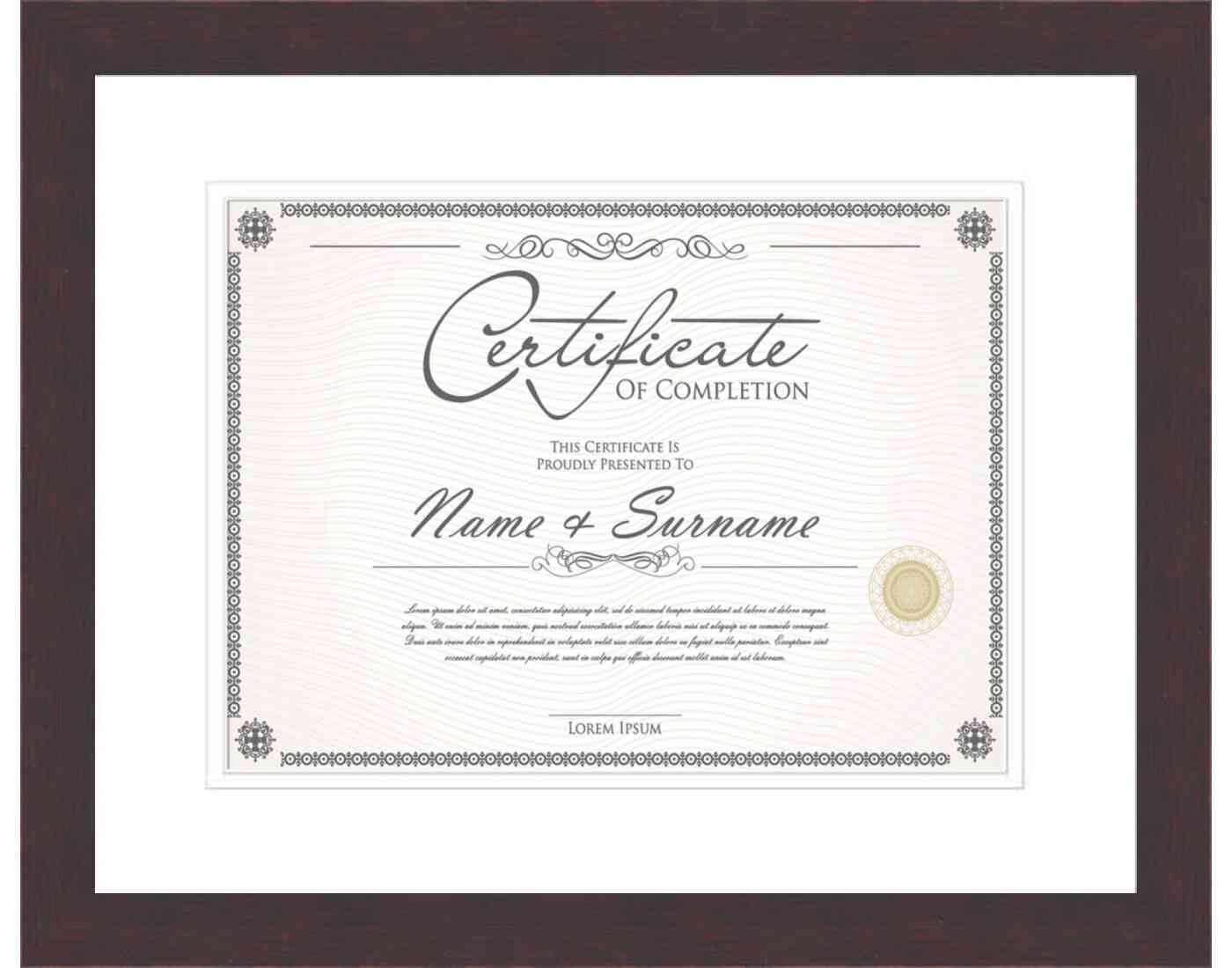 Walnut Frame for Certificates & Diplomas