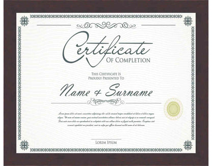 Walnut Frame for Certificates & Diplomas