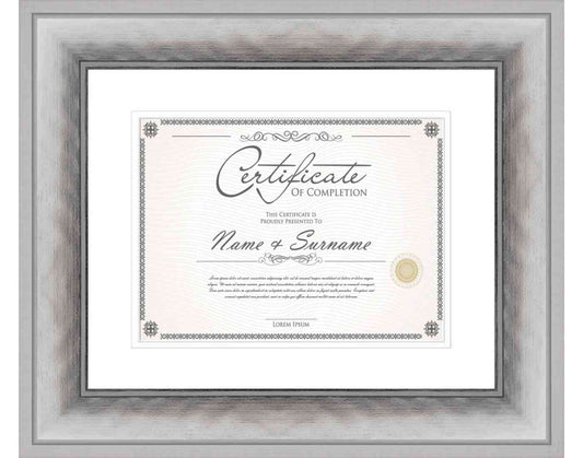 Silver Frame for Certificates & Diplomas