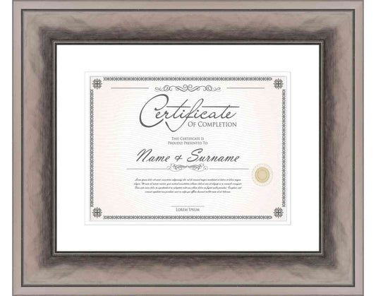 Pewter Frame for Certificates & Diplomas
