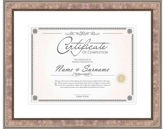 Antique Silver Frame for Certificates & Diplomas
