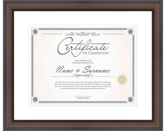 Mahogany Frame for Certificates & Diplomas