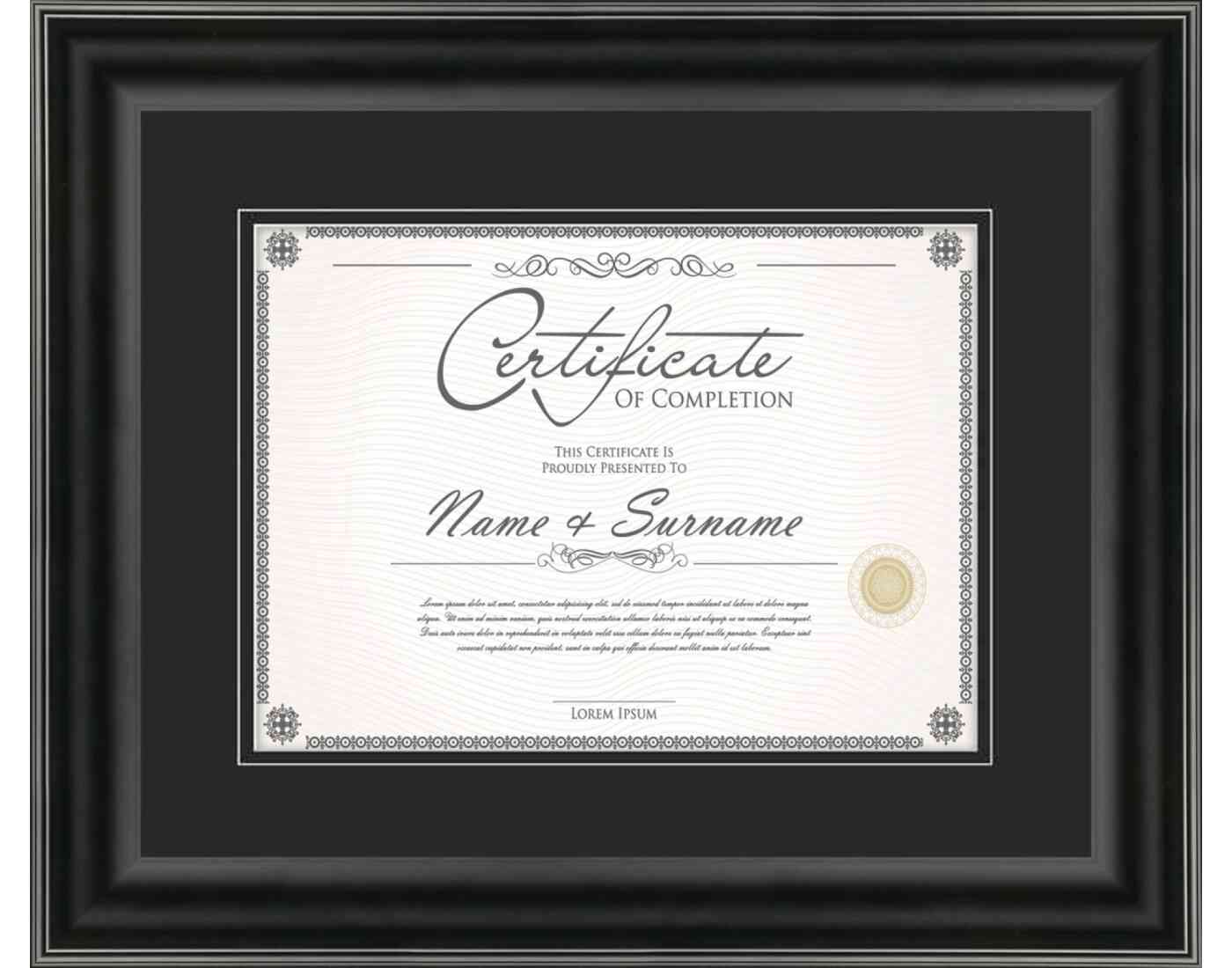 Black Frame for Certificates & Diplomas