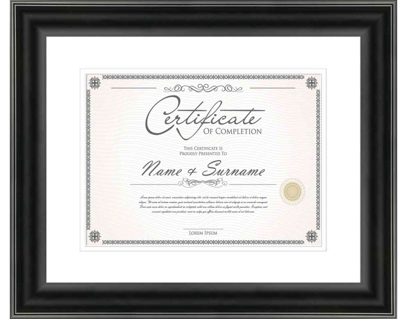 Black Frame for Certificates & Diplomas
