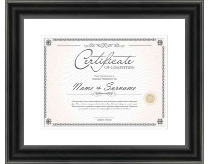 Black Frame for Certificates & Diplomas