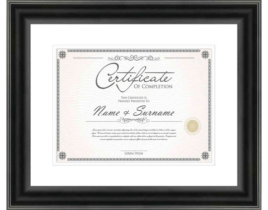 Black Frame for Certificates & Diplomas