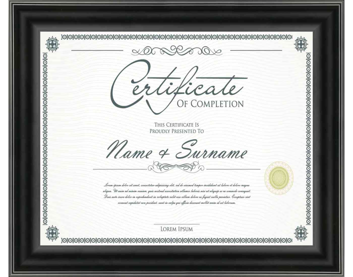 Black Frame for Certificates & Diplomas