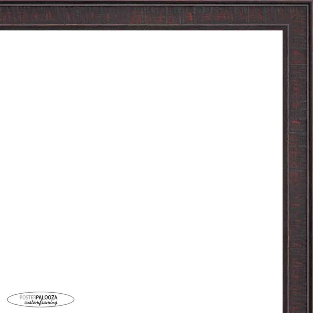 Distressed/Aged Mahogany Wood Picture Frame
