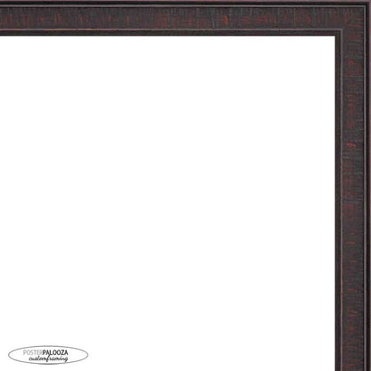 Distressed/Aged Mahogany Wood Picture Frame