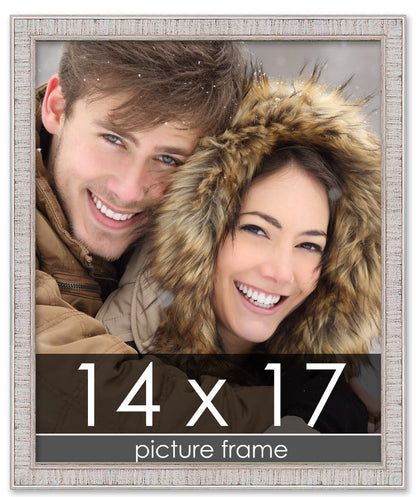 Distressed/Aged White Wood Picture Frame